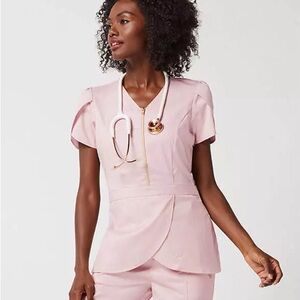 JAANUU PINK & GOLD SCRUB SET